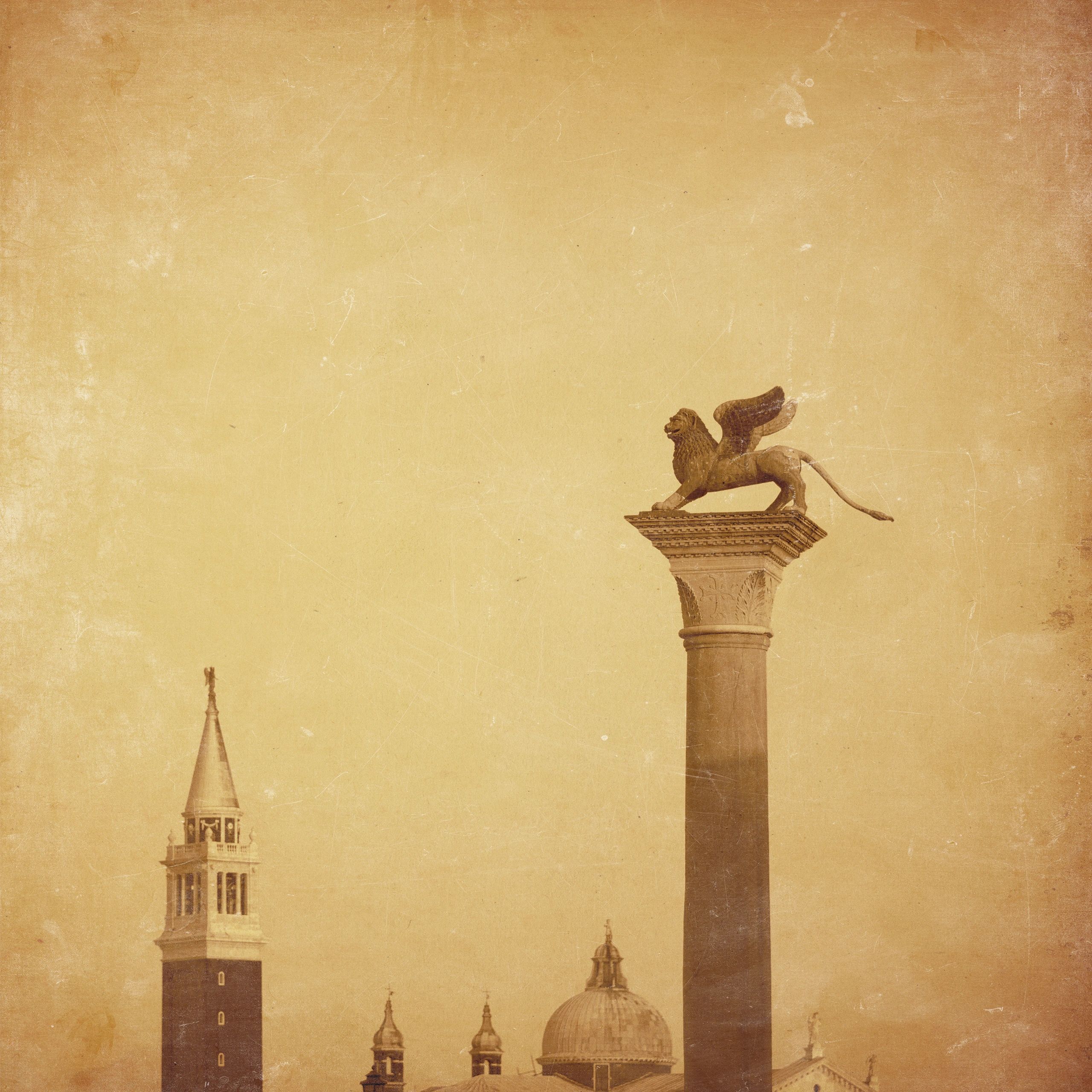 Venice St. Mark's Square column with winged lion